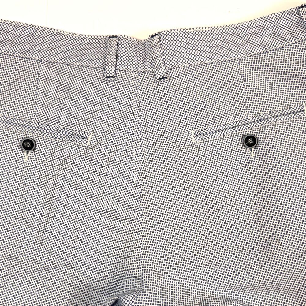 Mezzo Uomo Men's Blue White Bermuda Chino Shorts, 36, 100% Cotton Made in Greece - Picture 3 of 9